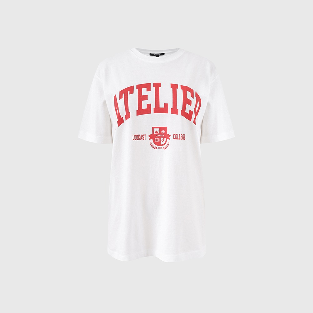 화이트 아틀리에 컬리지 티셔츠 / WHITE ATELIER COLLEGE TSHIRT