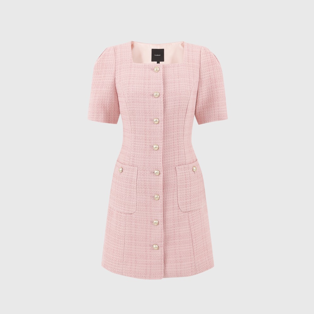 핑크 안나 트위드 드레스 / PINK ANNA TWEED DRESS