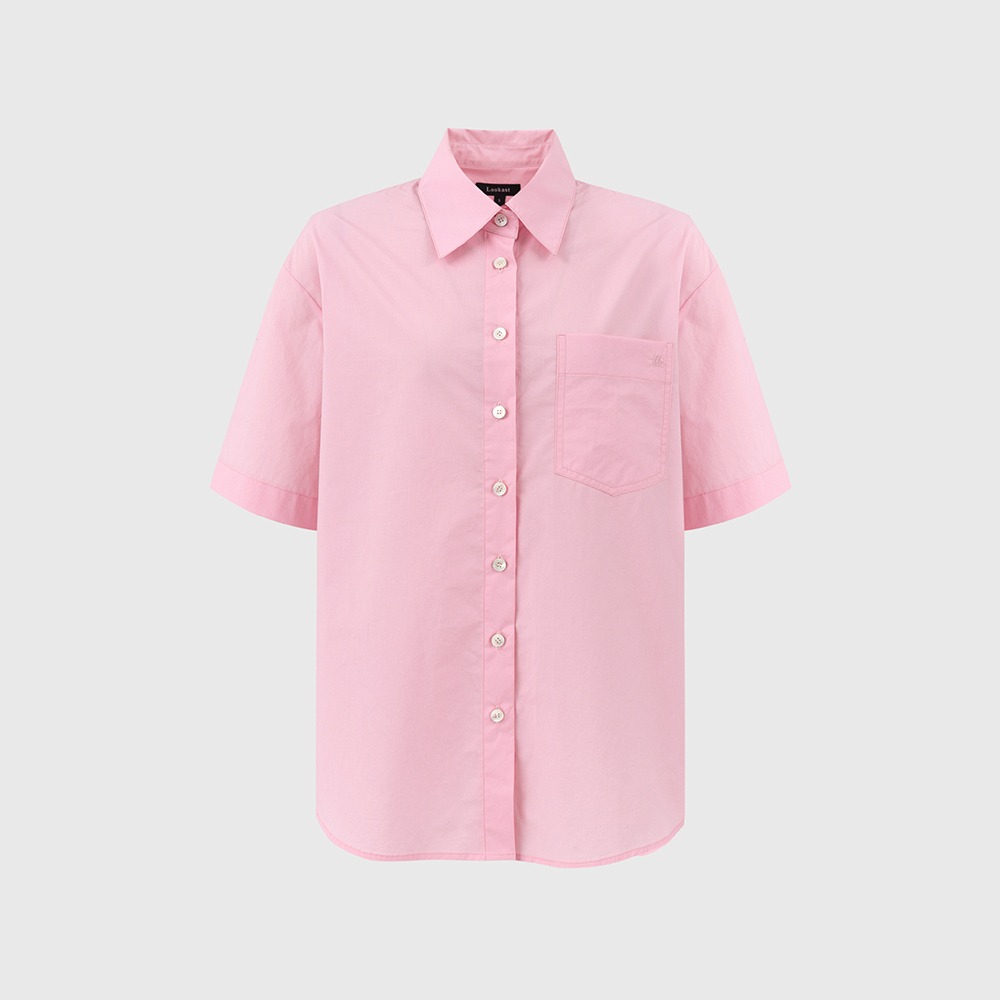 [LOOKAST X HAGO] 핑크 모니카 하프 슬리브 셔츠 / PINK MONICA HALF SLEEVE SHIRT