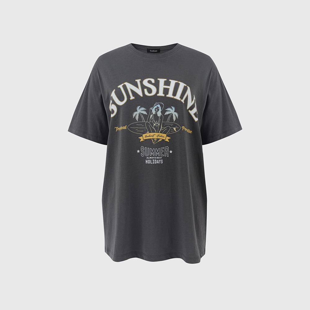 차콜 썬샤인 티셔츠 / CHARCOAL SUNSHINE T-SHIRT