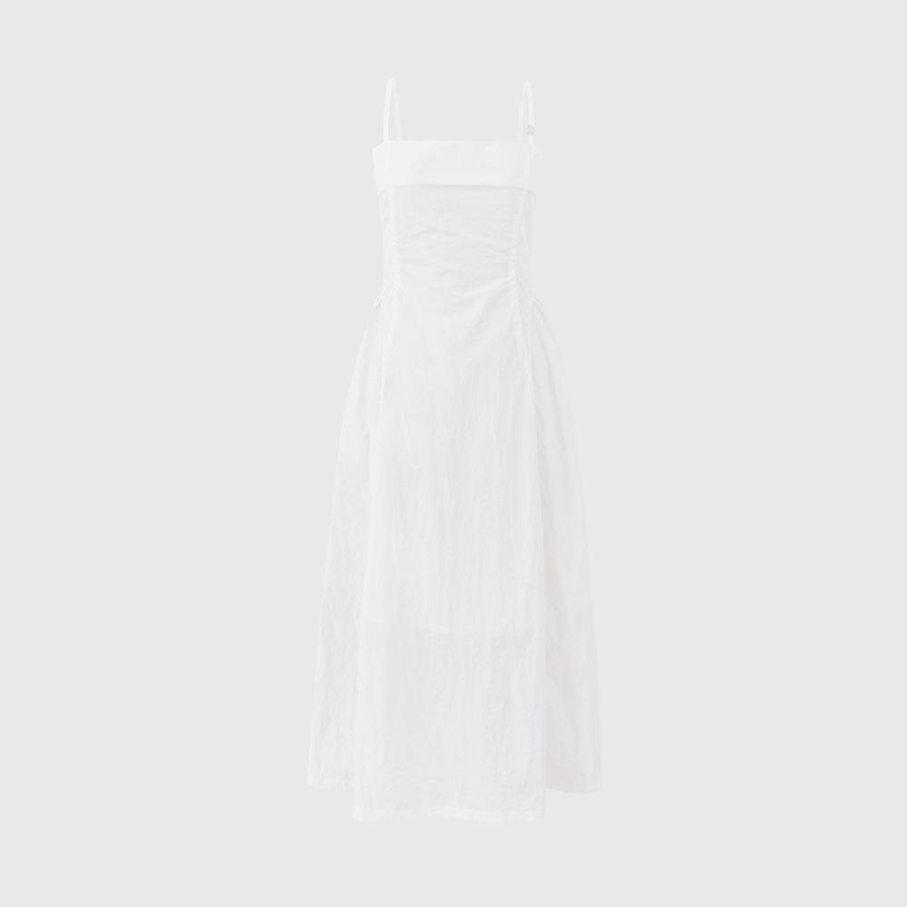 화이트 아이비 슬리브리스 롱 드레스 / WHITE IVY SLEEVELESS LONG DRESS